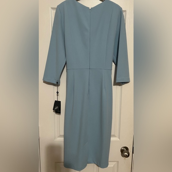 Adrianna Pappell Tie Waist Crepe Sheath Dress, NWT, 14 - Picture 5 of 8